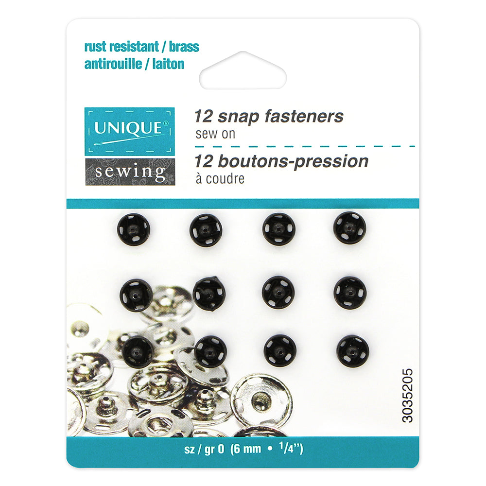 Unique | 12 Boutons pression à coudre