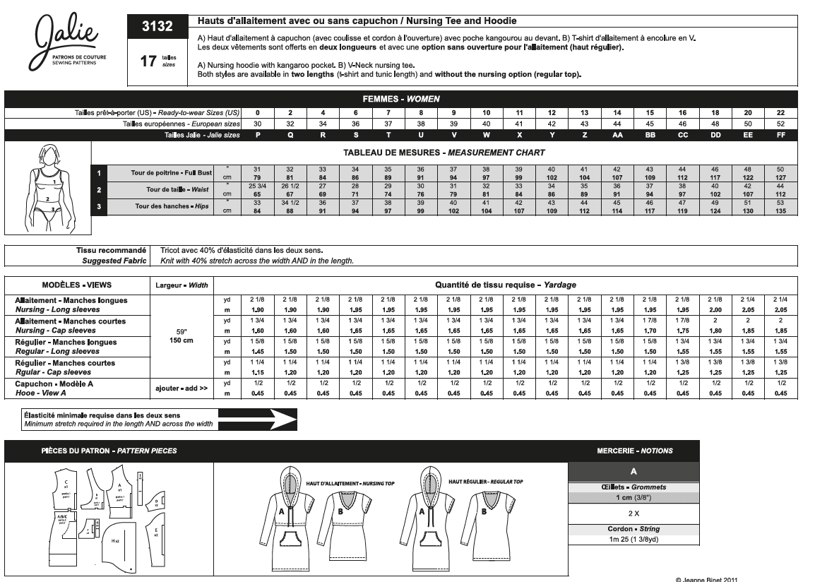 Patron pour couture | Jalie | 3132