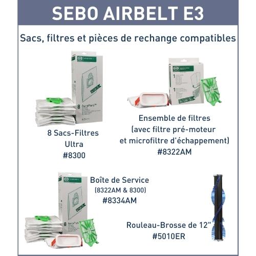 SEBO | Aspirateurs Traîneaux | Série E | AIRBELT E3 Premium Graphite