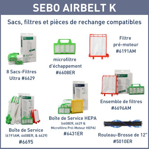 SEBO | Aspirateurs Traîneaux | Série K |  AIRBELT K3 Premium Lava