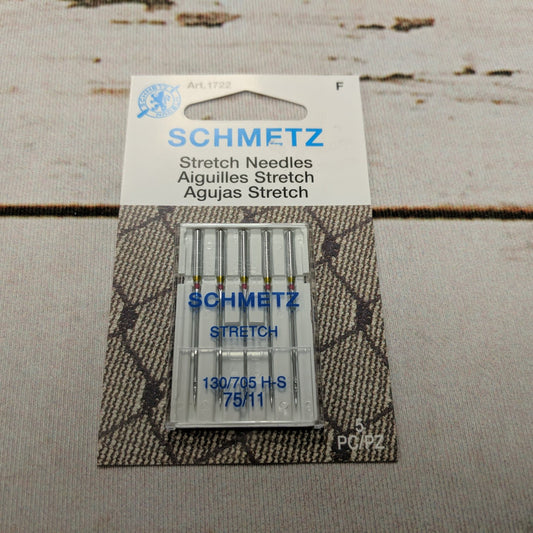 5 aiguilles Schmetz pour machine à coudre 130 705 HS 75 11