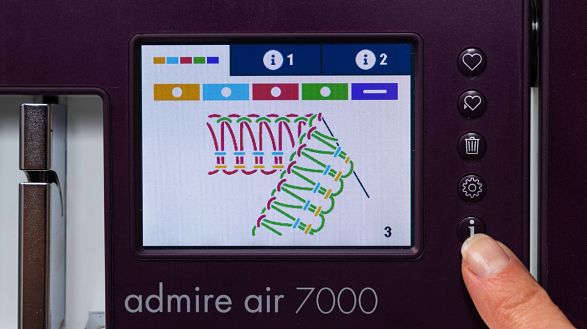 Pfaff Admire Air 7000 Surjeteuse à enfilage pneumatique