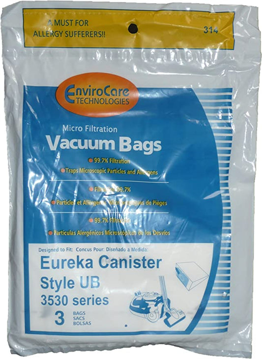 Johnny Vac | Eureka Canister | Sac aspirateur traîneau | Style UB